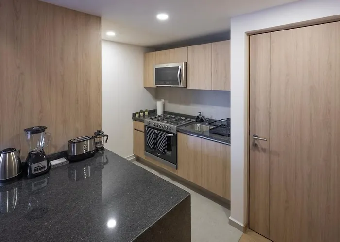 Apartment Upscale 2br 2ba, Ac, Balcony, Gym, Pool & Skydeck Mexiko-Stadt