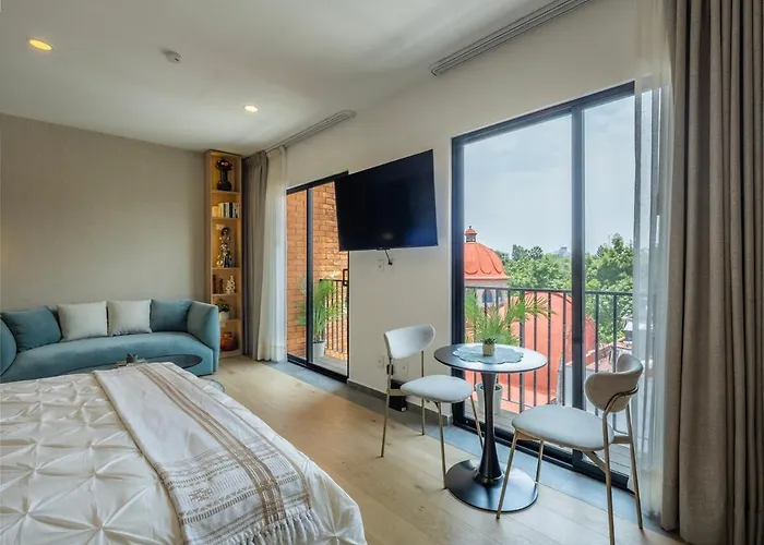 Upscale 2br 2ba, Ac, Balcony, Gym, Pool & Skydeck Mexiko-Stadt